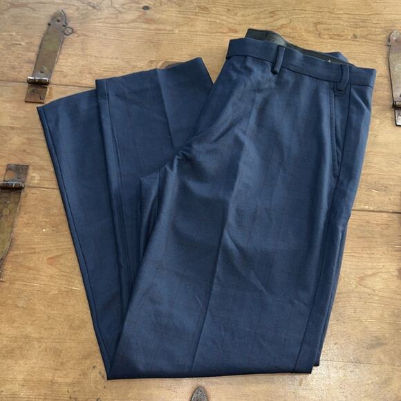 Mens Michael Kors Navy with Red Stripe Pants Size 38 - Picture 1 of 7